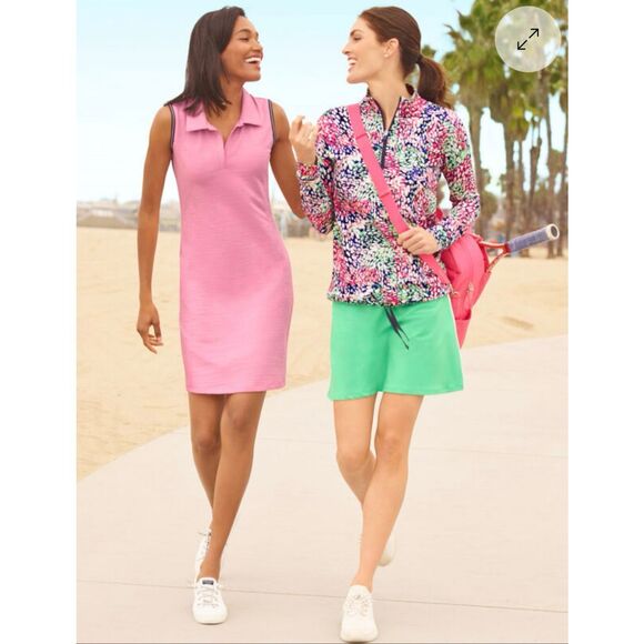 T BY TALBOTS On The Move Pullover Quarter Zip M Multicolor Athleisure UPF 50+ - Picture 15 of 15